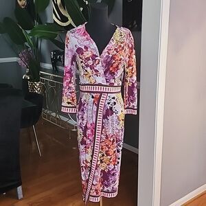 Eci faux wrap dress sz 6